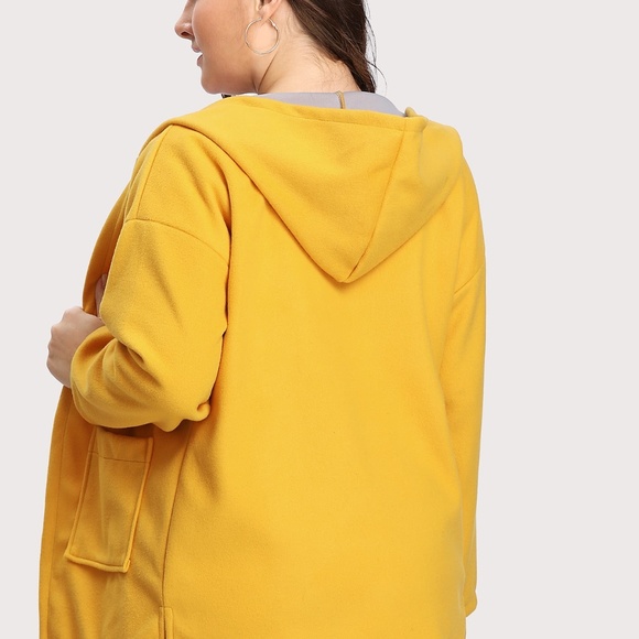 Final sale Contrast Lining Hooded Coat jacket - Picture 2 of 2